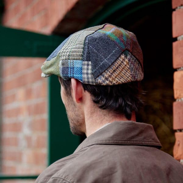 Irish Patchwork Flat Cap - Exclusive 100% Irish Wool Tweed - No Two Alike