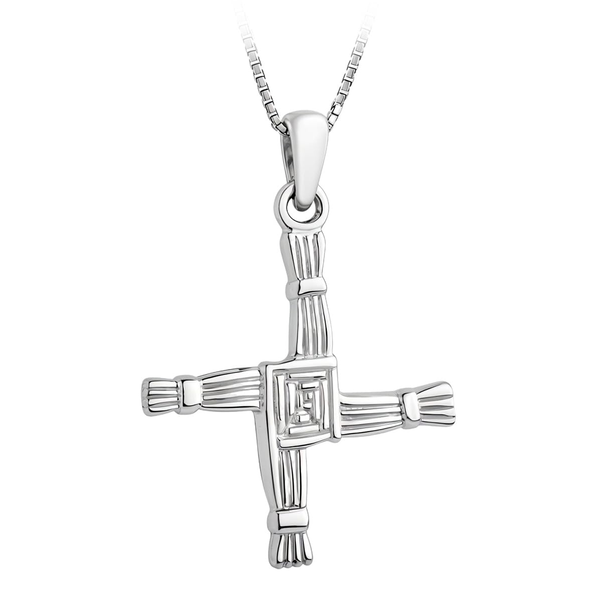 Irish Sterling Silver St. Brigid Cross Necklace