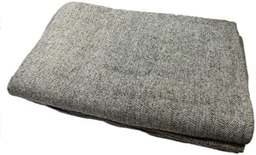 Solid Grey Irish Wool Throw Blanket - 100% Soft Lambswool (54" x 72")