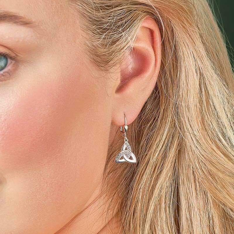 Irish Sterling Silver Trinity Knot Earrings