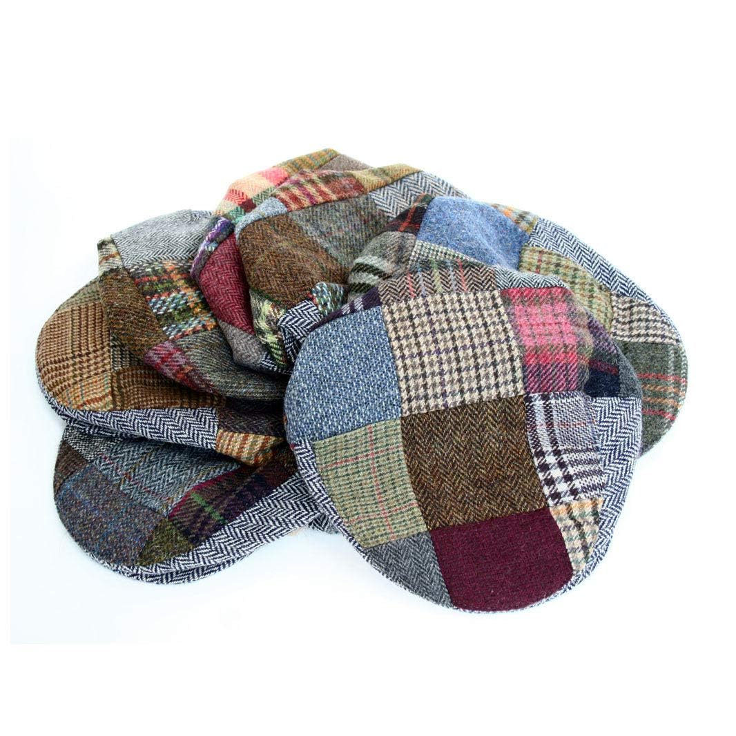 Irish Patchwork Flat Cap - Exclusive 100% Irish Wool Tweed - No Two Alike
