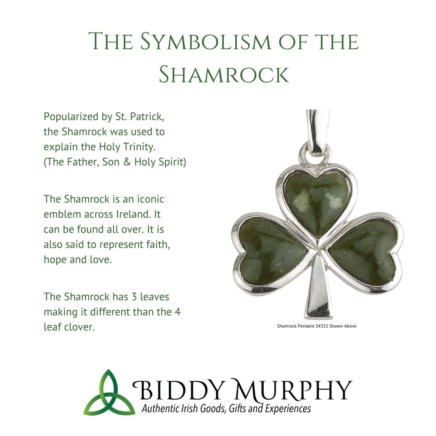 Irish Sterling Silver Emerald CZ Shamrock Stud Earrings