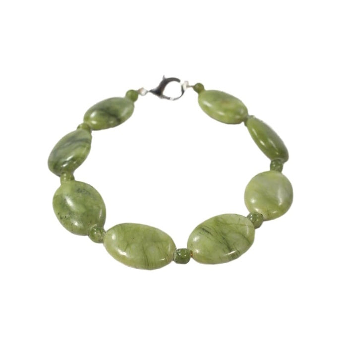 Irish Connemara Marble Oval Beaded Bracelet - 7.75in