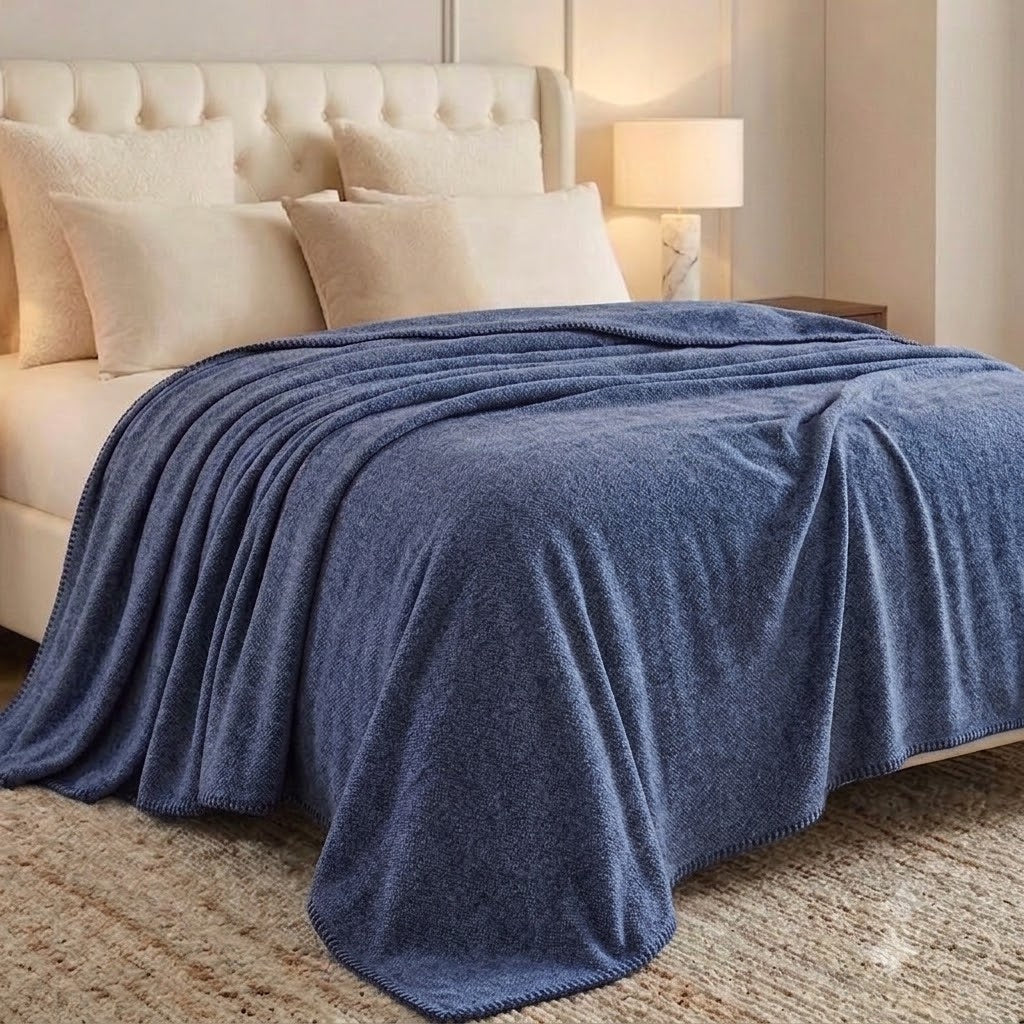 100% Irish Wool Blanket (Blackberry, Queen/King Size 108" x 90")