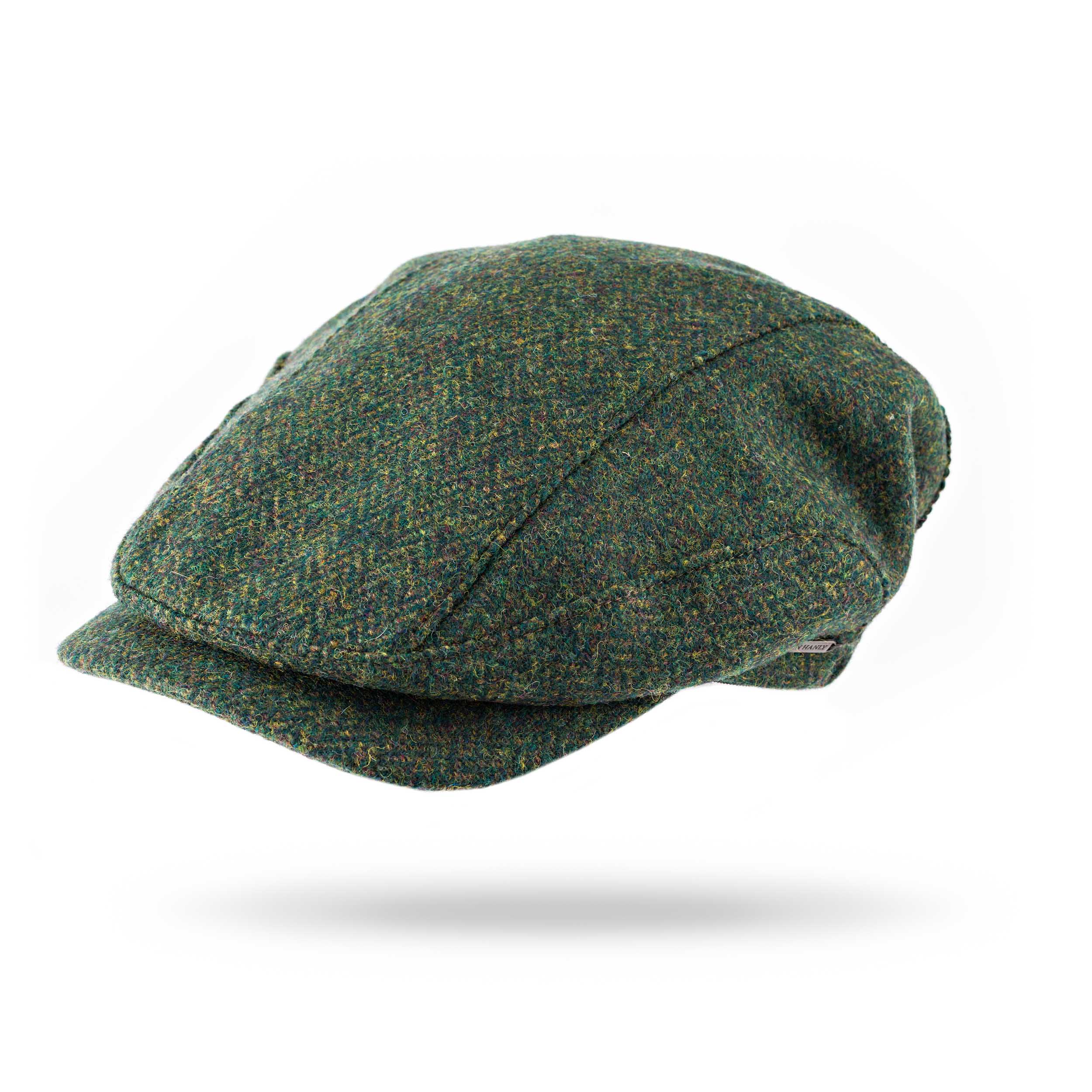 Self-Adjusting Irish Wool Driving Cap – Forest Green Comfort Fit Flat Hat
