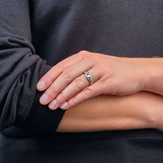 Irish Sterling Silver Wishbone Band Claddagh Ring
