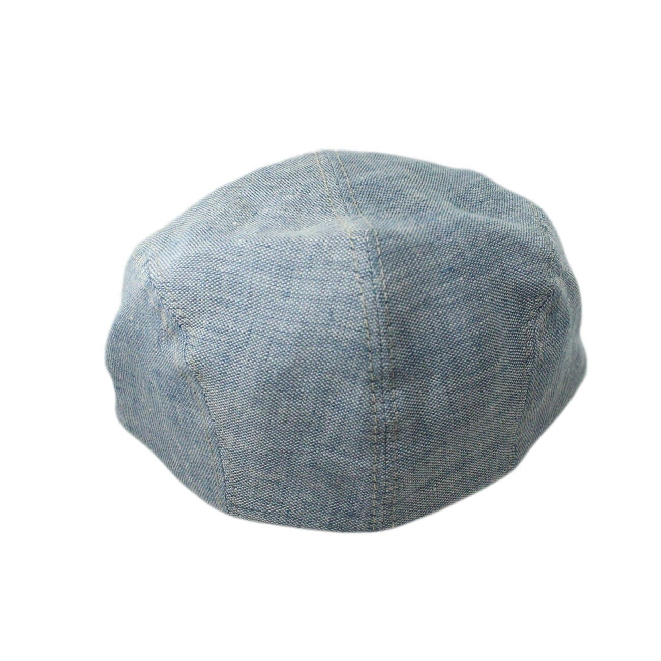 Irish Linen Newsboy Flat Cap - Blue, Slim-Fit Hat