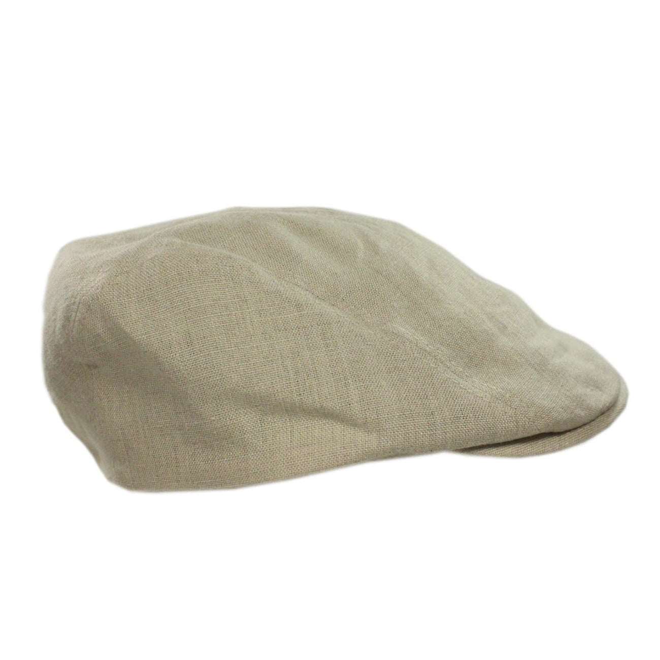 Irish Linen Newsboy Flat Cap - Cream, Slim-Fit Hat