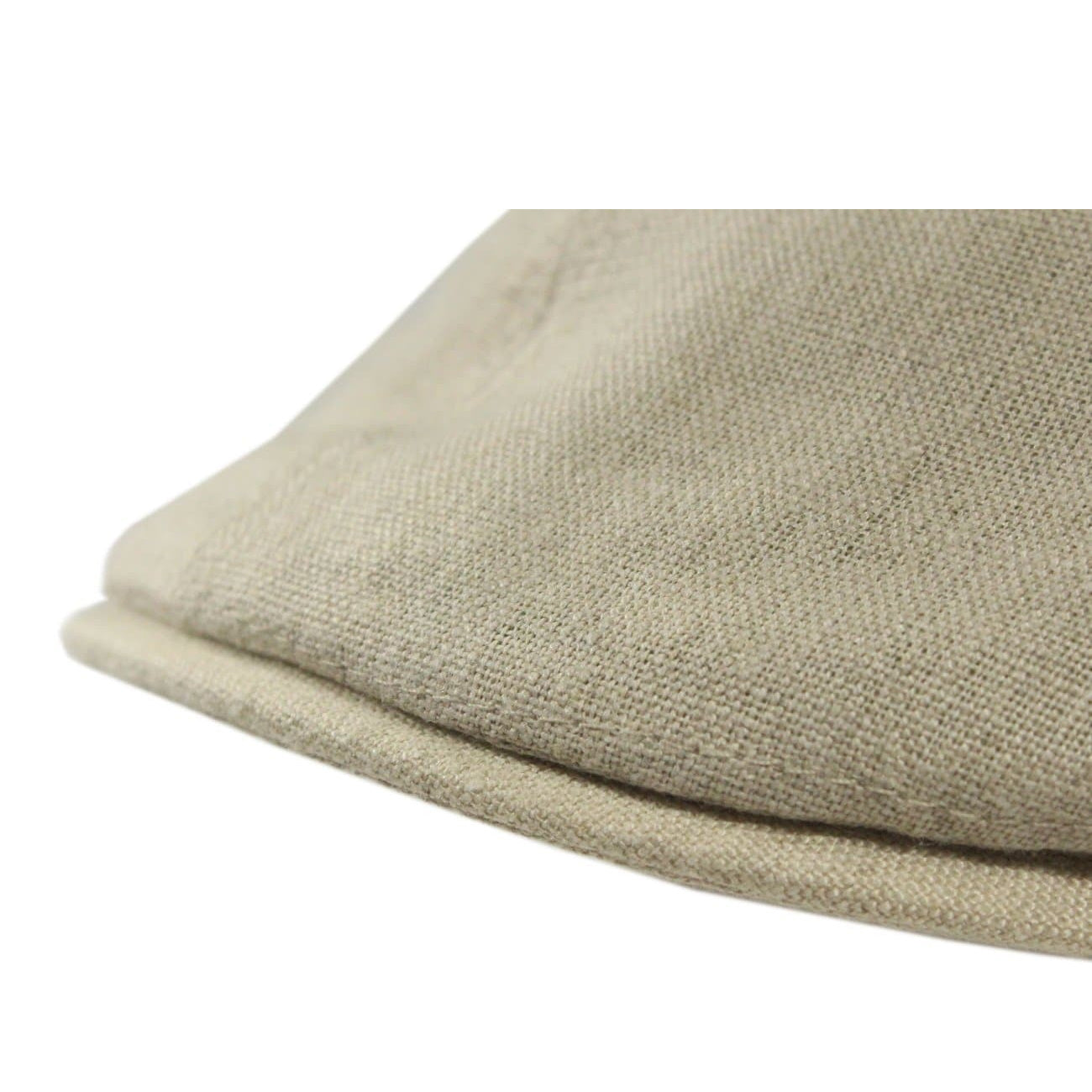 Irish Linen Newsboy Flat Cap - Cream, Slim-Fit Hat