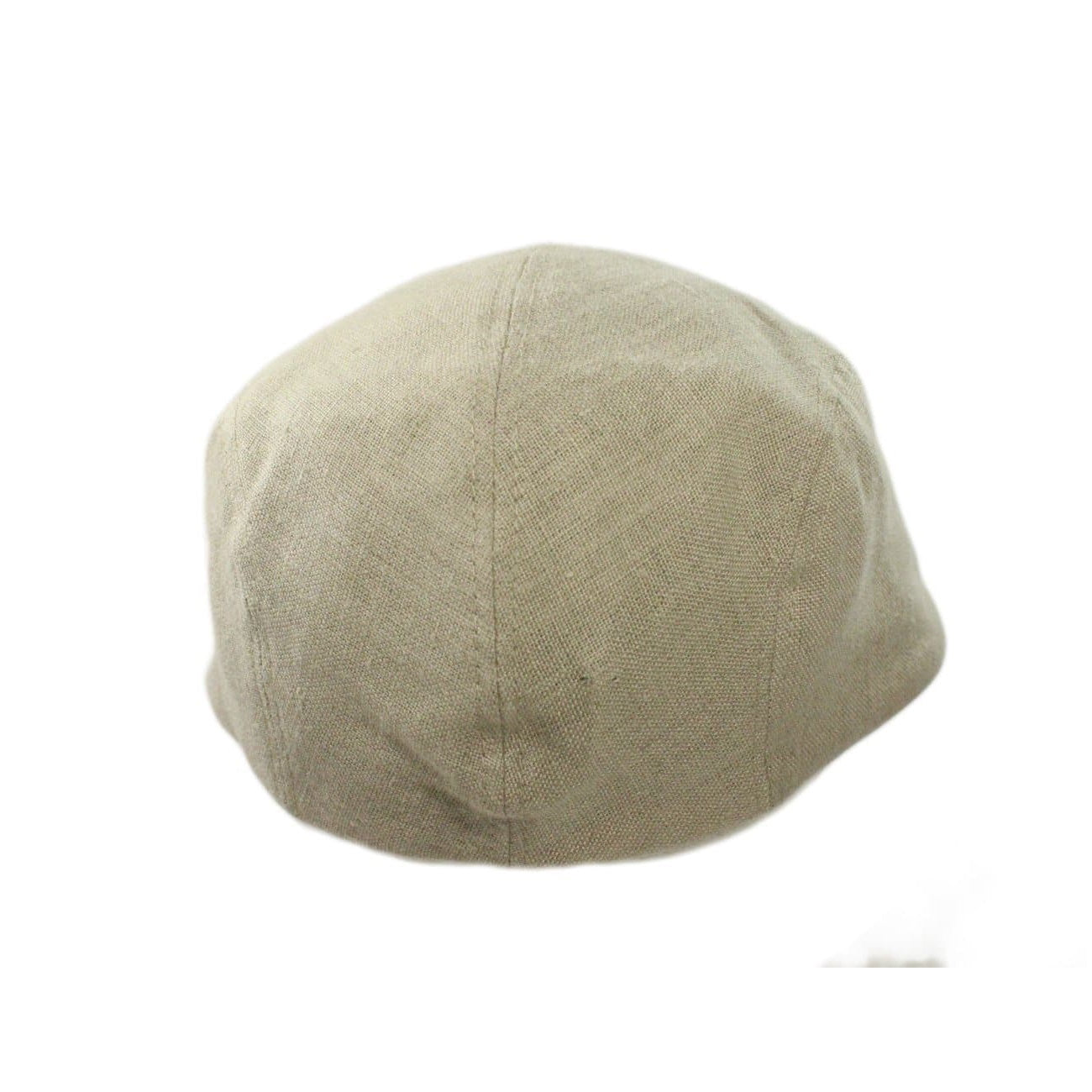 Irish Linen Newsboy Flat Cap - Cream, Slim-Fit Hat