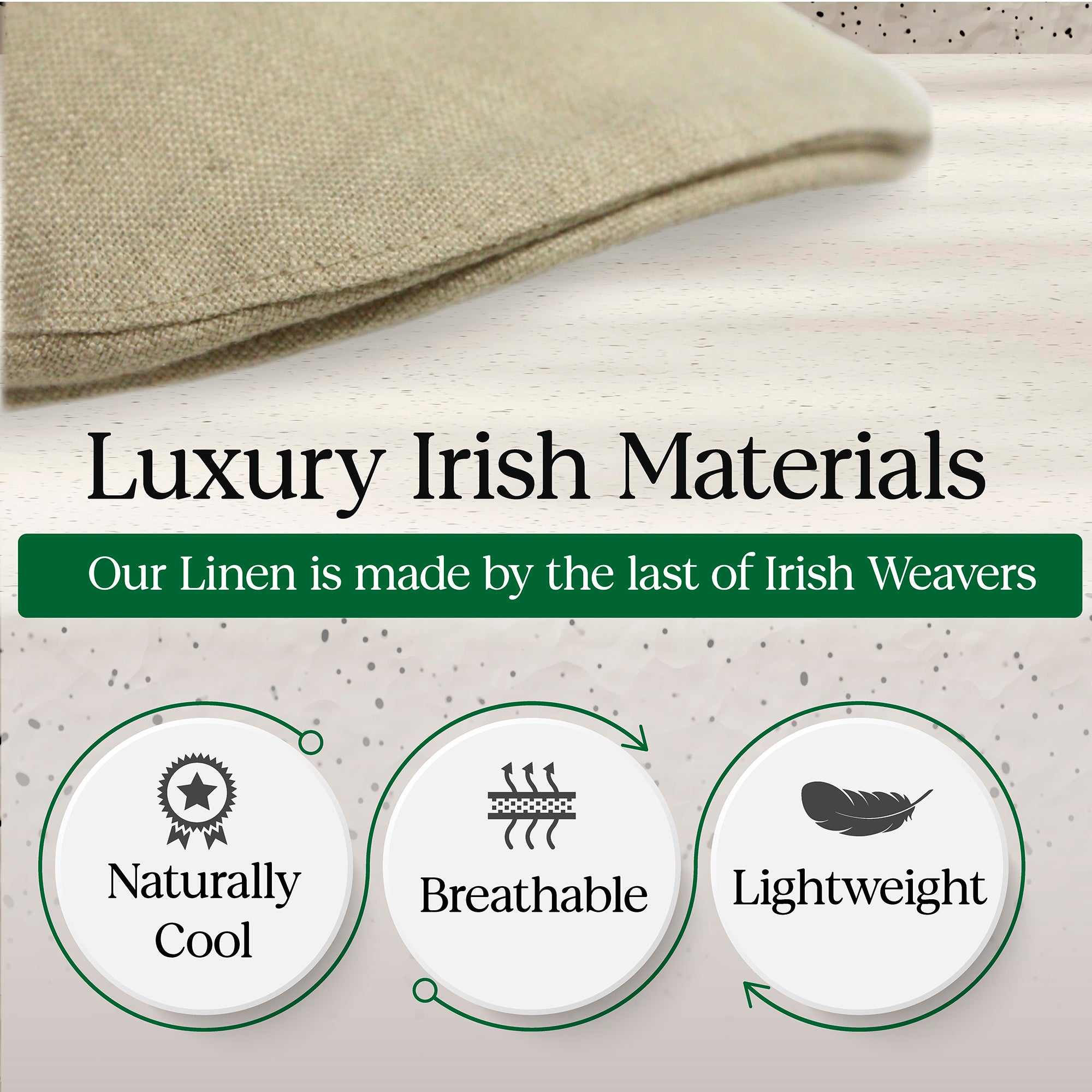 Irish Linen Newsboy Flat Cap - Cream, Slim-Fit Hat