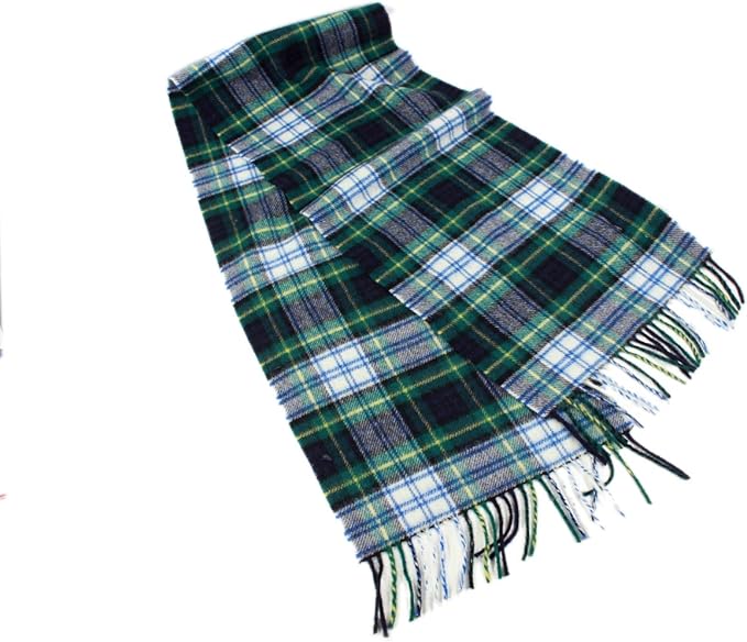 100% Irish Wool Scarf - Dress Gordon Tartan Plaid, 12" x 60", Made in Ireland