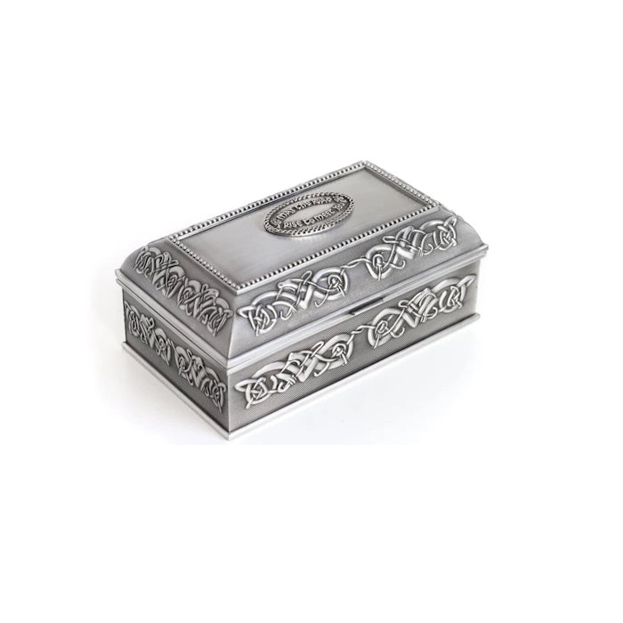Irish Pewter "May the Road Rise" Jewelry Box : Exquisite & Spacious Storage