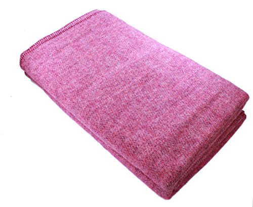 Irish 100% Wool Blanket (Queen/King Size 108" x 90") - Made in Ireland Soft Warm Lambswool