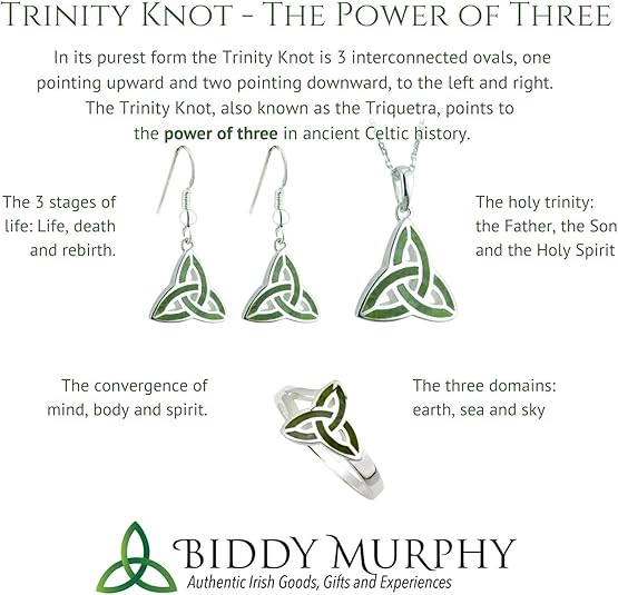 Irish Sterling Silver Trinity Knot Ring for Women