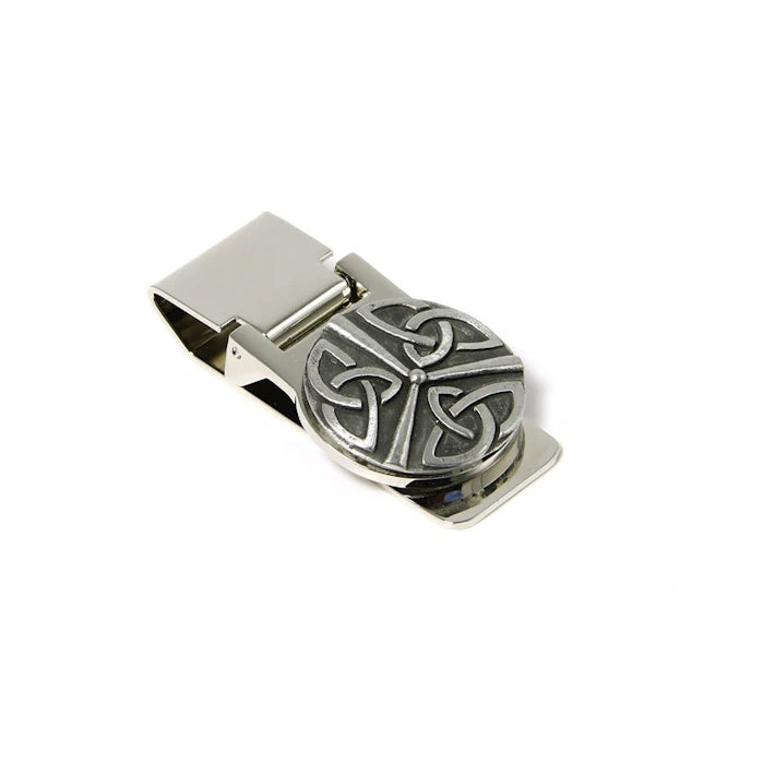 Irish Trinity Knot Money Clip: Durable Stainless Steel & Pewter