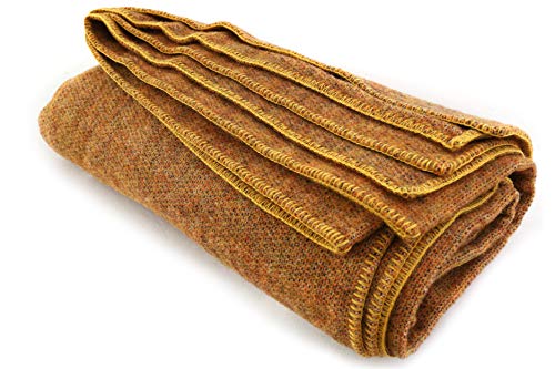 Irish 100% Wool Blanket (Queen/King Size 108" x 90") - Made in Ireland Soft Warm Lambswool