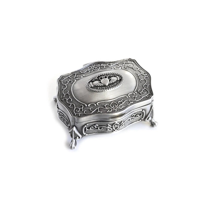 Irish Pewter Claddagh Jewelry Box: Timeless Design