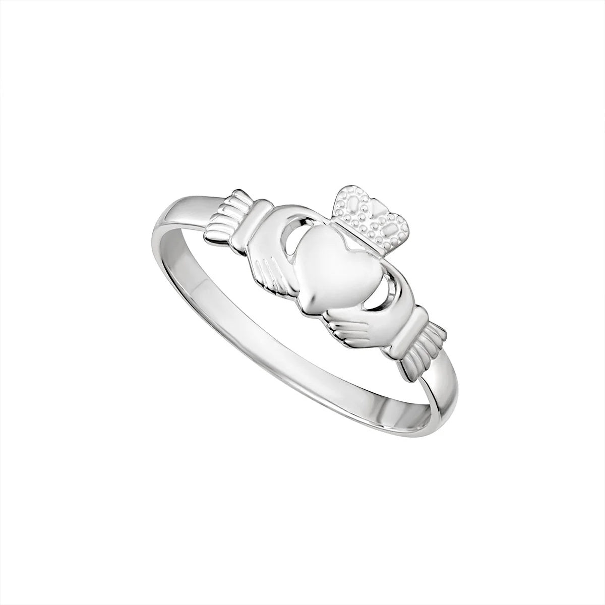 Irish Sterling Silver Lightweight Claddagh Ring for Women