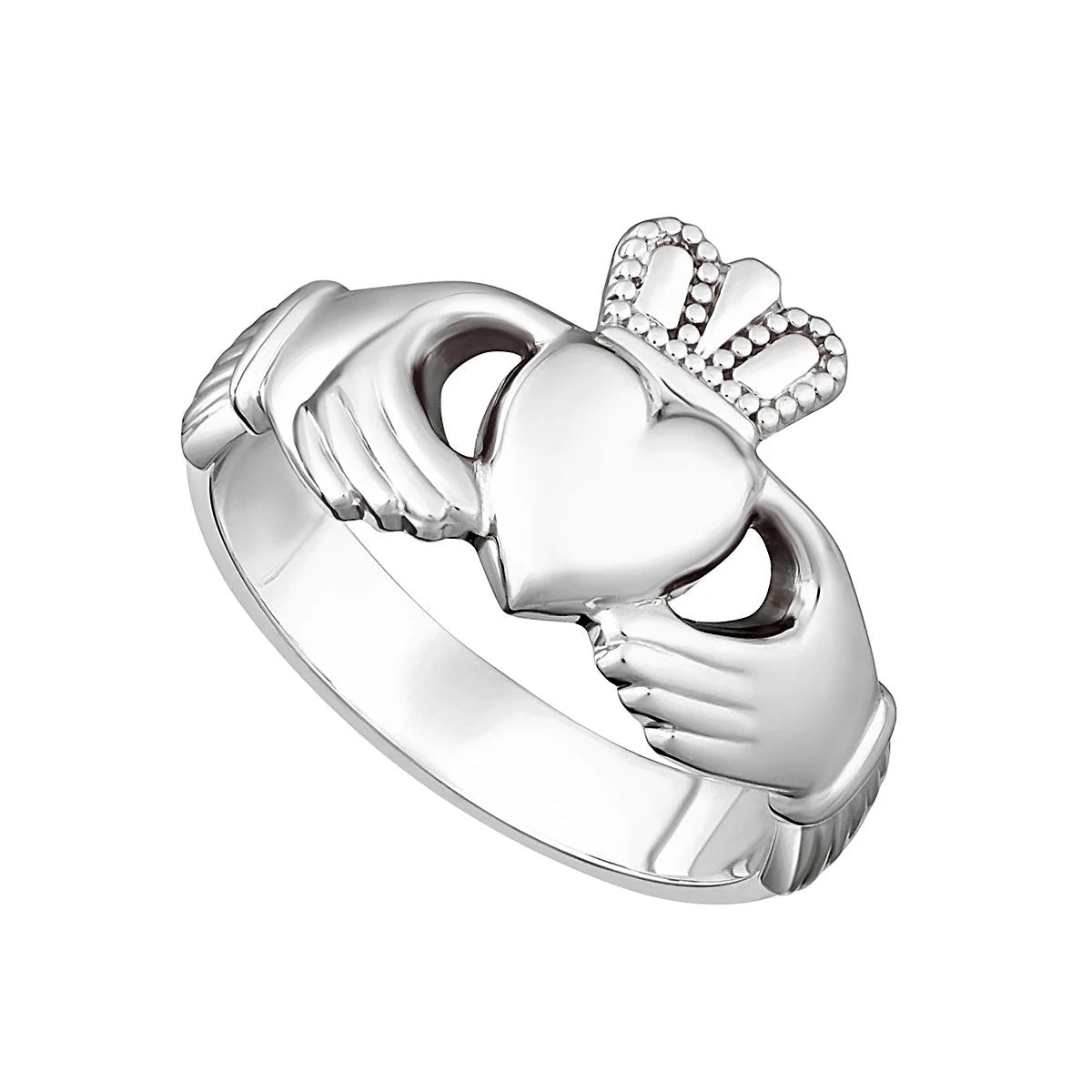 Irish Sterling Silver Heavy Claddagh Ring For Men