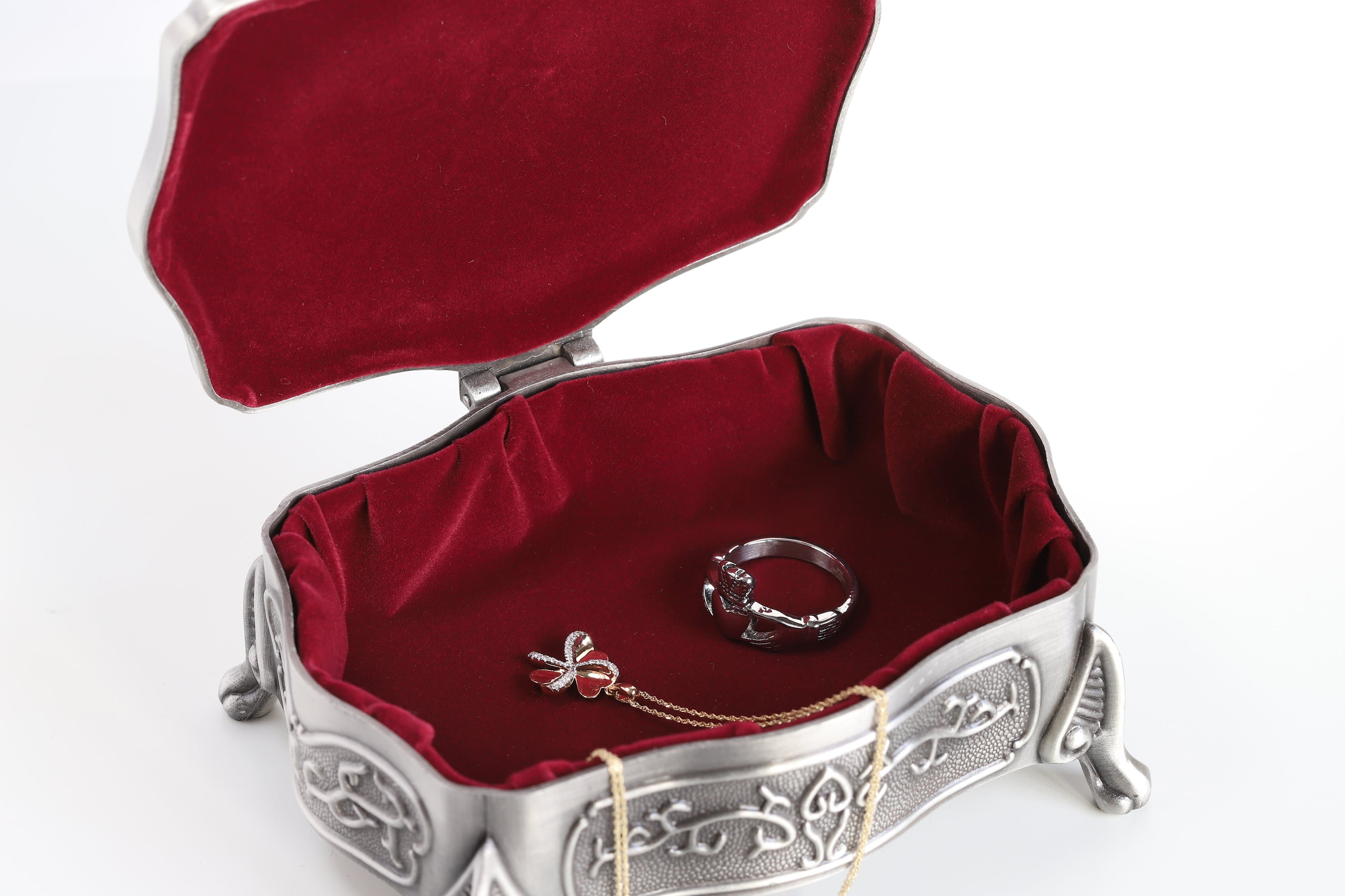 Irish Celtic Pewter Jewelry Box: Timeless Irish Blessing