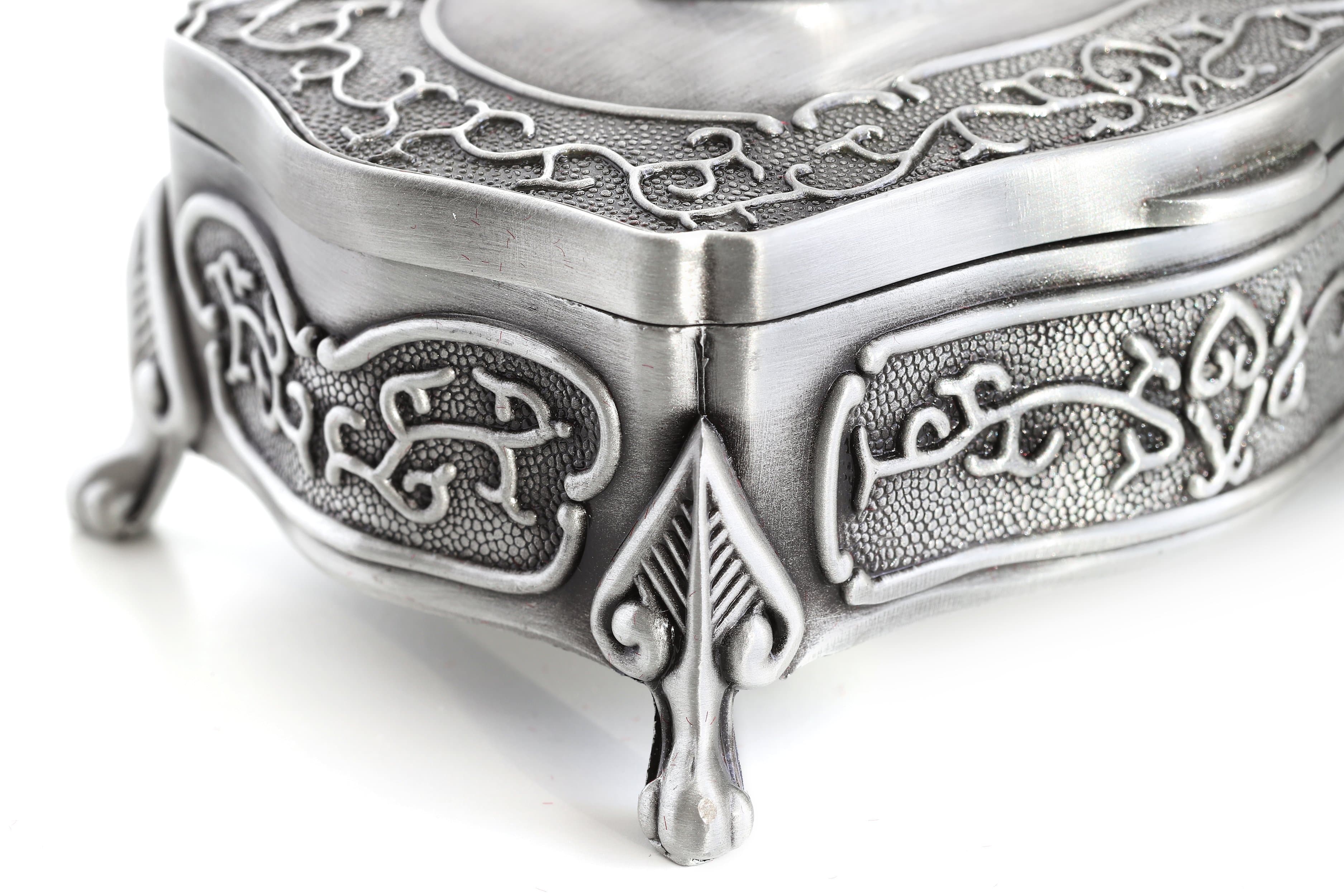 Irish Pewter Claddagh Jewelry Box: Timeless Design