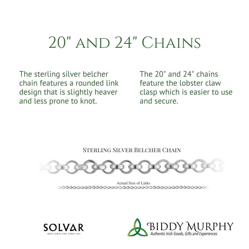 Irish Sterling Silver Irish Filigree Celtic Cross Necklace for Women