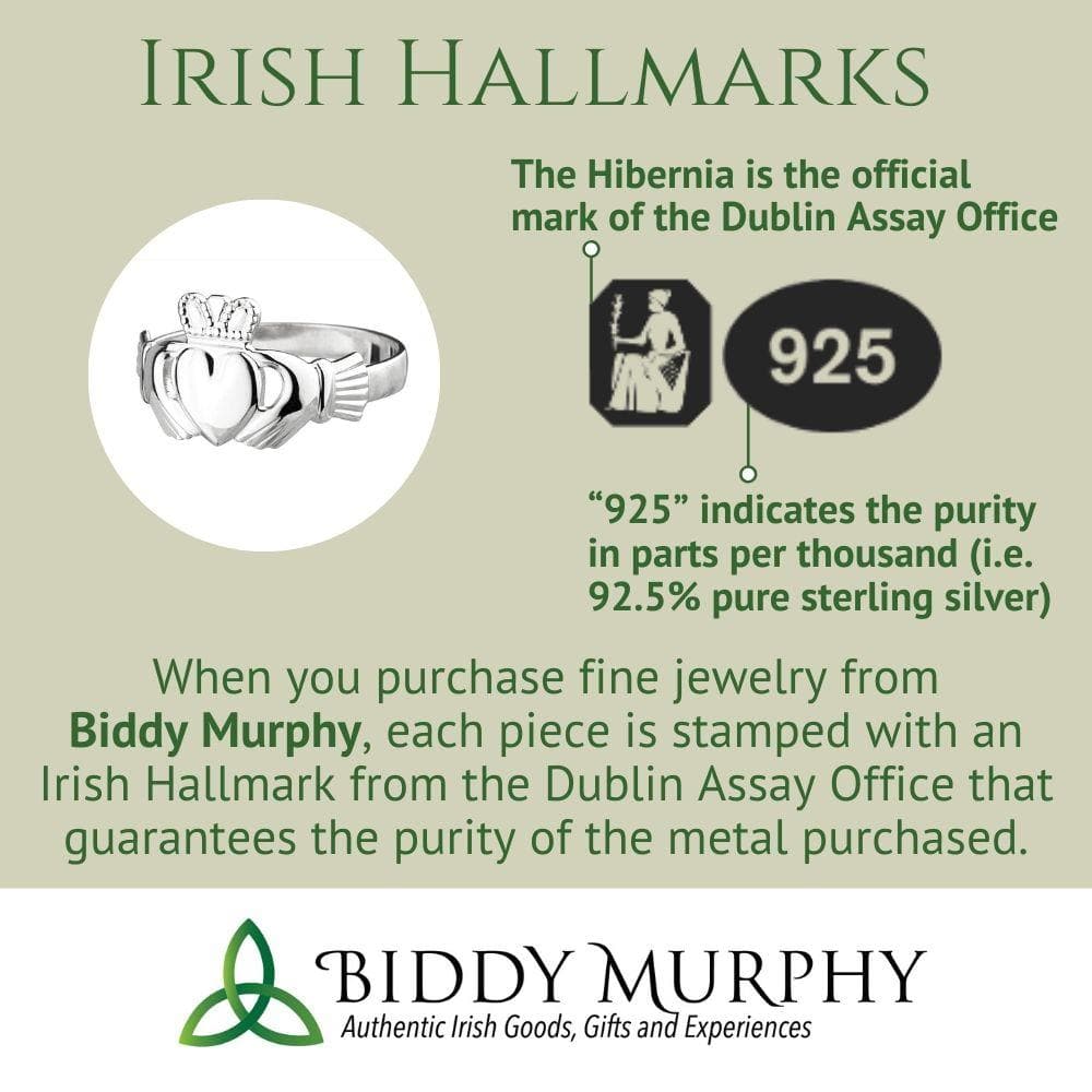 Irish Sterling Silver Emerald CZ Heart Claddagh Ring for Women