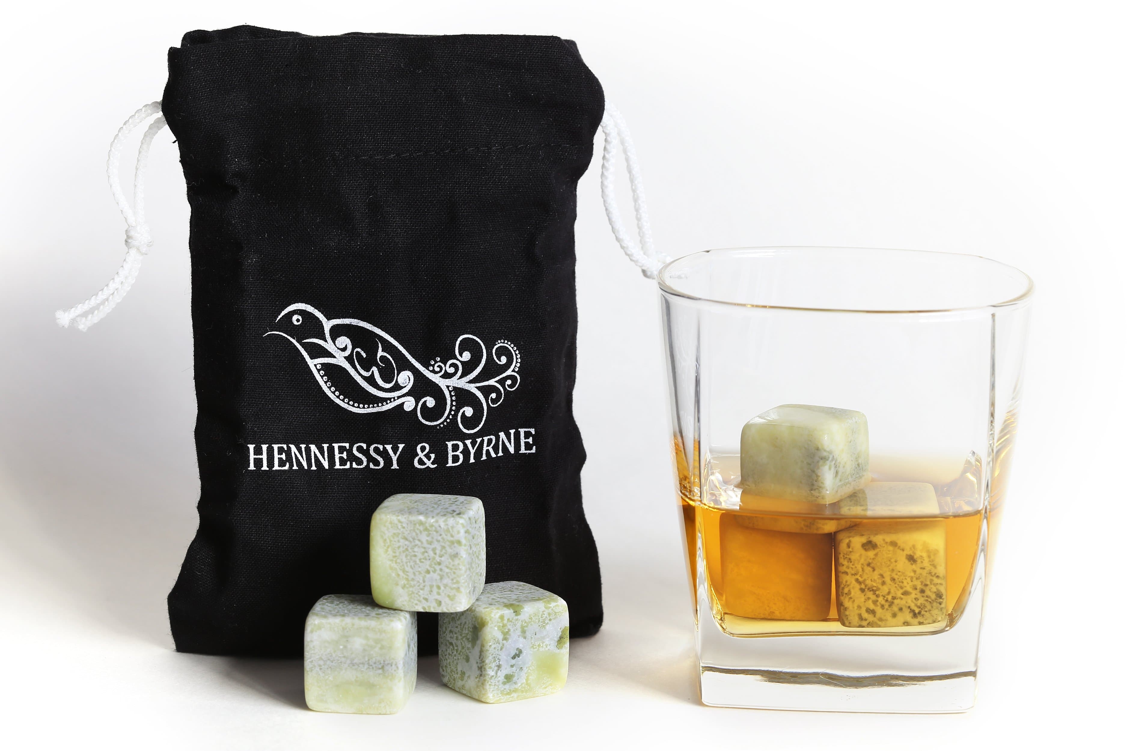 Irish Connemara Marble Whiskey Stones Gift Set - Handcrafted in Ireland
