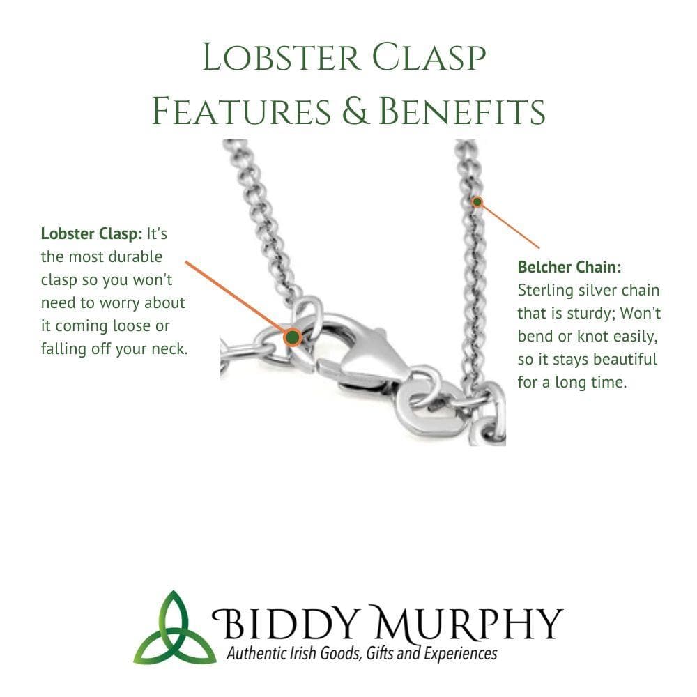 Irish Sterling Silver Celtic Cross Necklace with Trinity Knot Detailing for Men