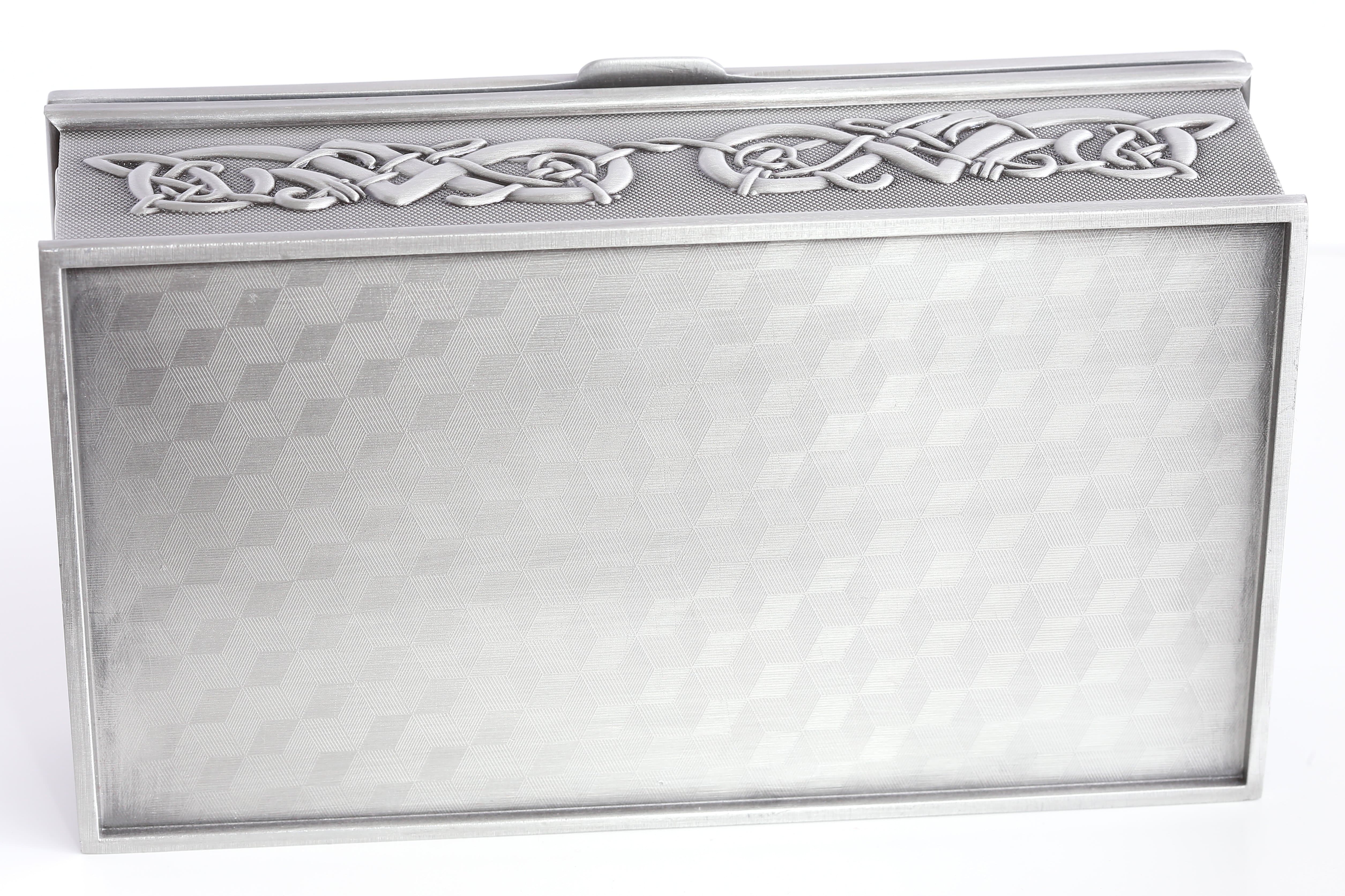 Irish Pewter "May the Road Rise" Jewelry Box : Exquisite & Spacious Storage