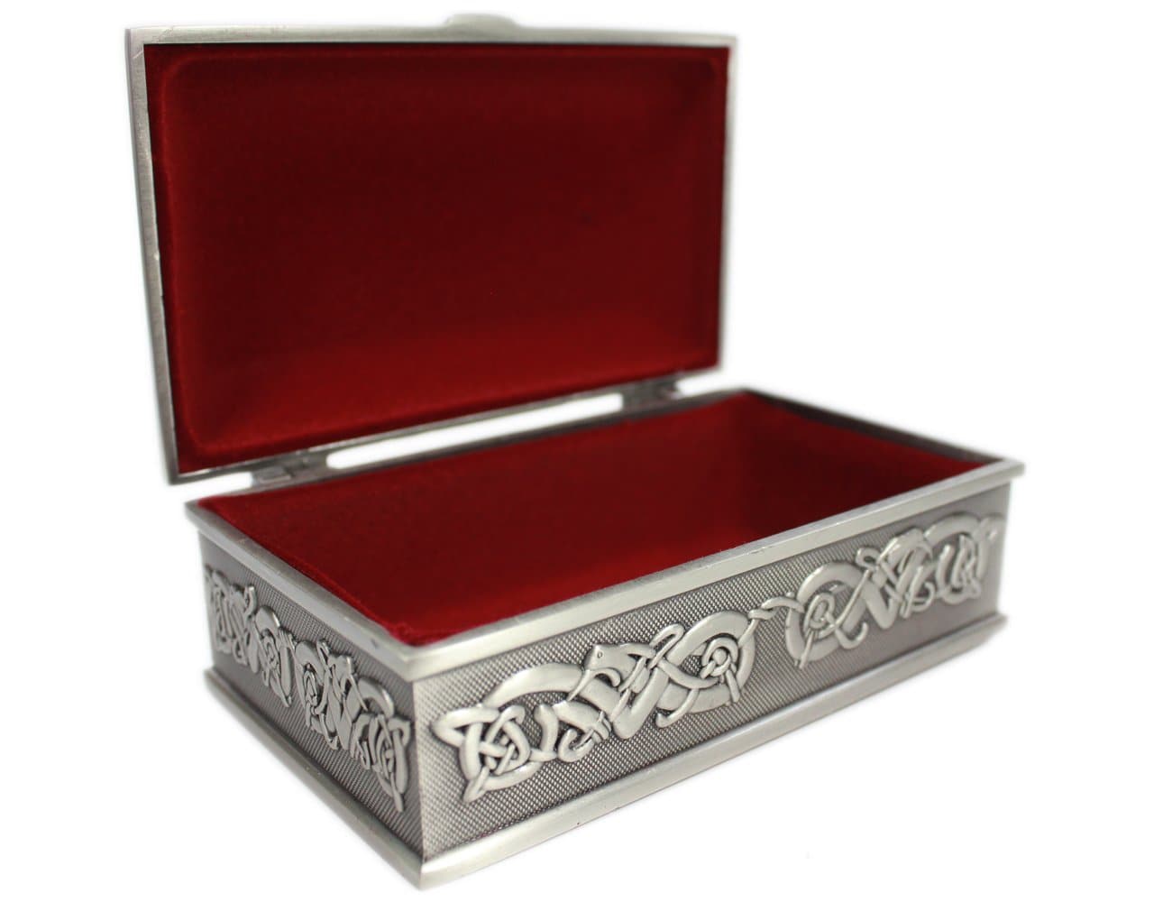 Irish Pewter Claddagh Jewelry Box: Exquisite & Spacious Storage