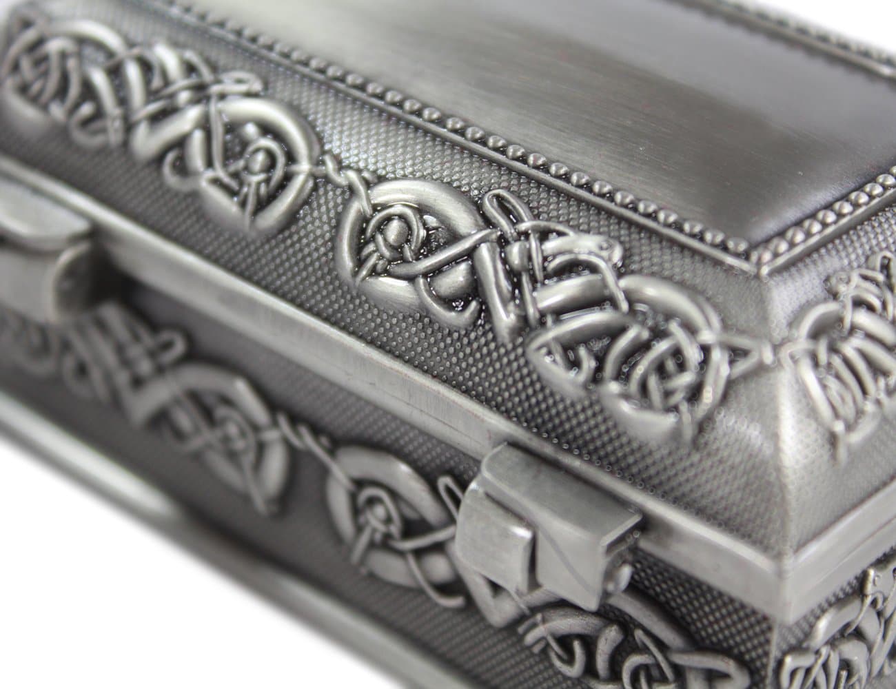 Irish Pewter Claddagh Jewelry Box: Exquisite & Spacious Storage