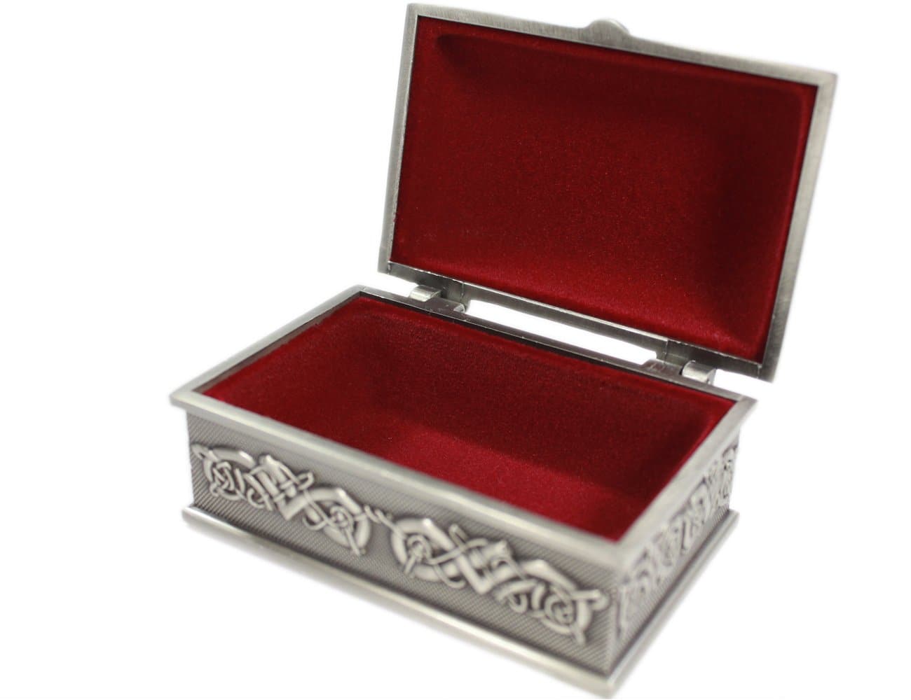 Irish Pewter Claddagh Jewelry Box: Exquisite & Spacious Storage