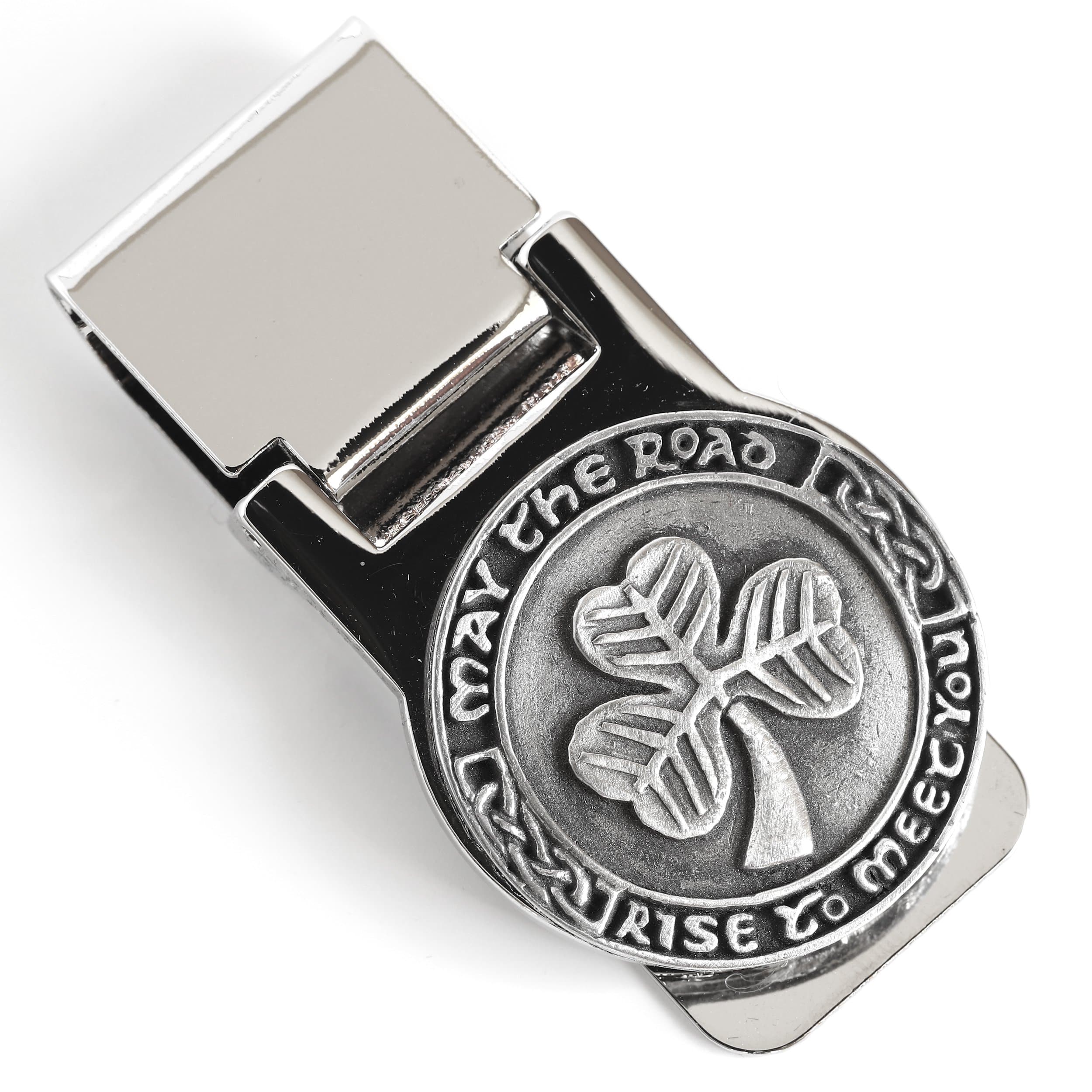 Irish Blessing Money Clip: Tarnish-Resistant Stainless Steel & Pewter Construction