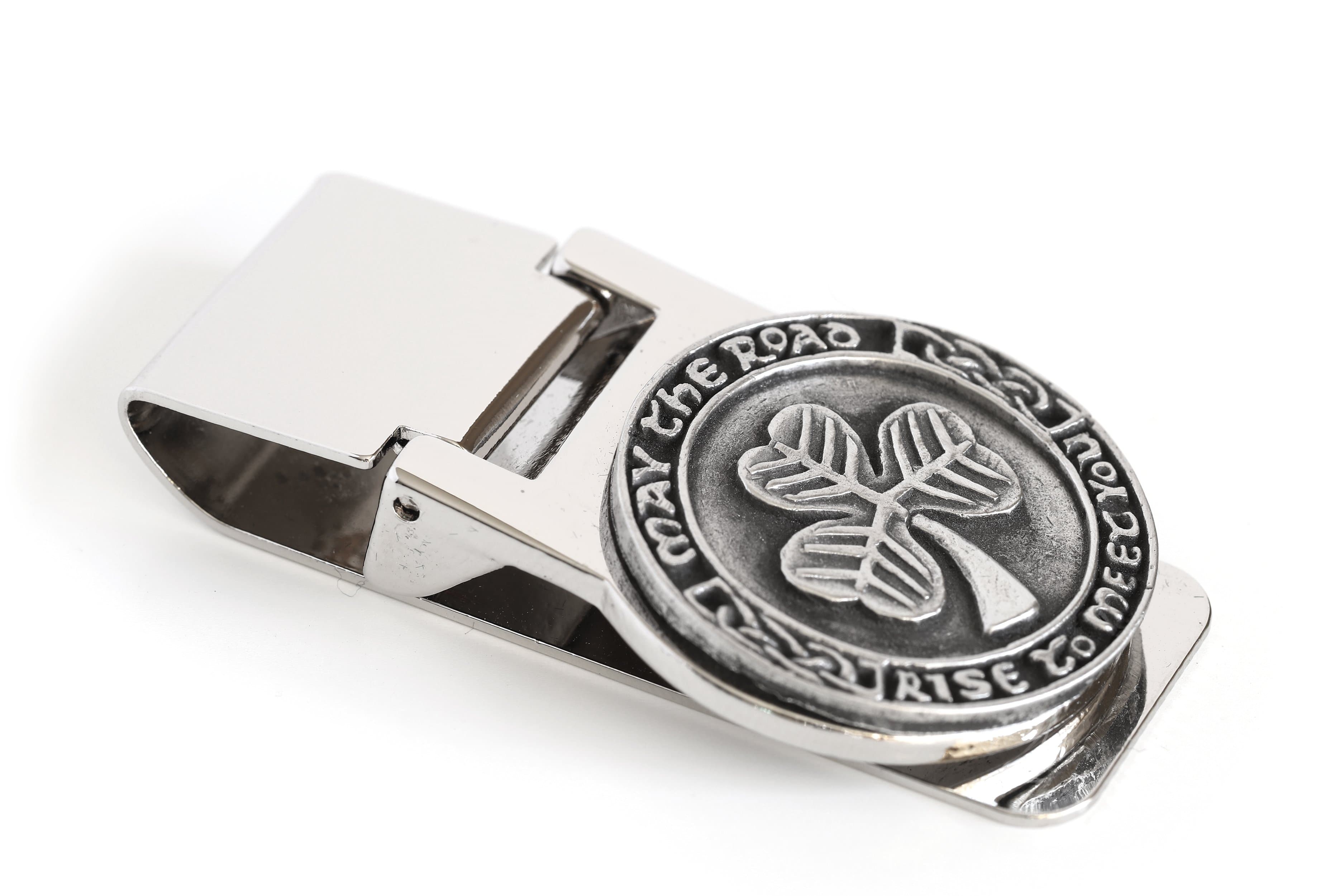 Irish Blessing Money Clip: Tarnish-Resistant Stainless Steel & Pewter Construction