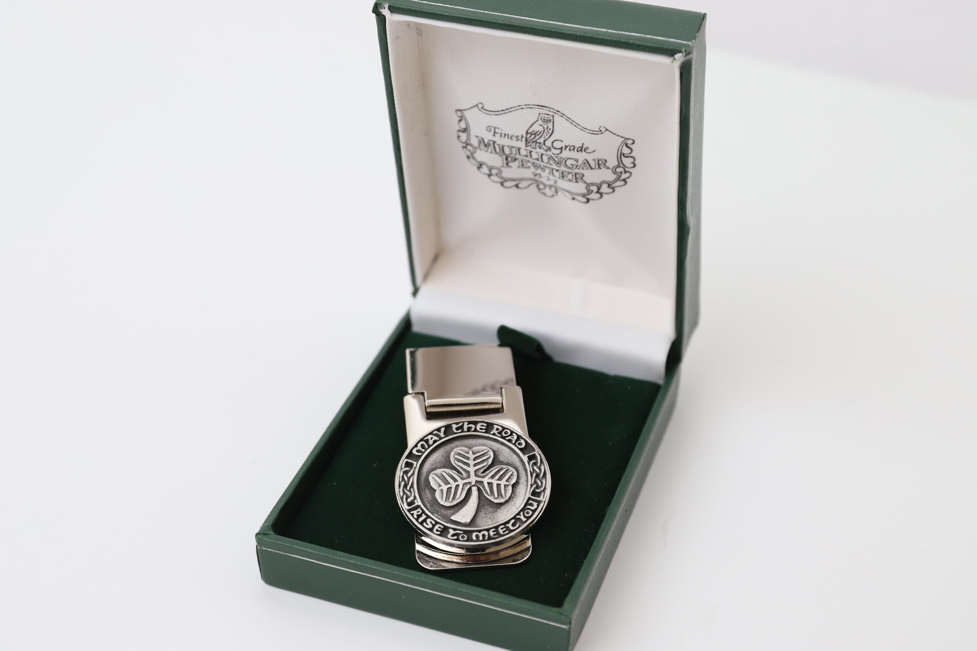 Irish Blessing Money Clip: Tarnish-Resistant Stainless Steel & Pewter Construction