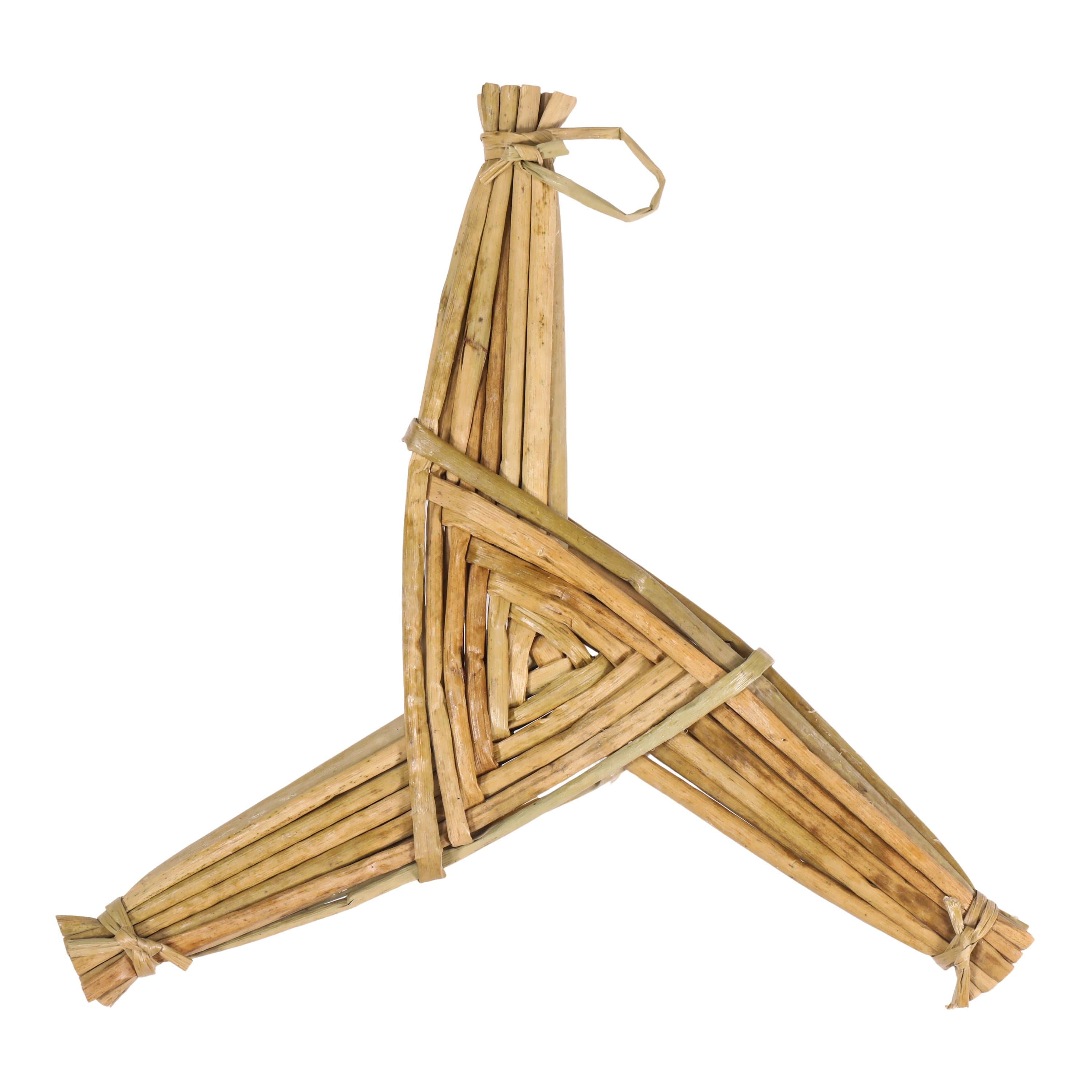 St Brigid Cross Celtic Cross 3 Arm Reed Cross 10" x 10" Irish Prayer History Of Ireland Handcrafted Cross Decor Gifts Made by Our Maker-Partner in Co. Roscommon