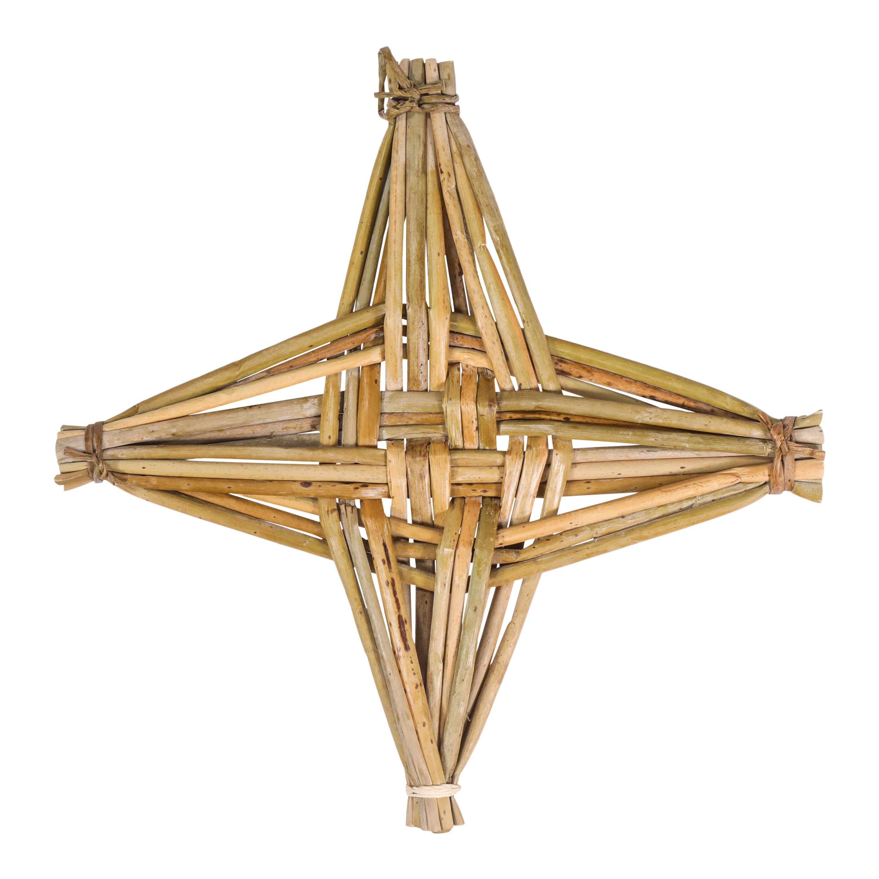 St. Brigid Reed Rush Cross Ireland Gifts 13" x 13" St Brigid Cross Luck of the Irish Decorations Brigid of Kildare Made by Our Maker-Partner in Co. Roscommon