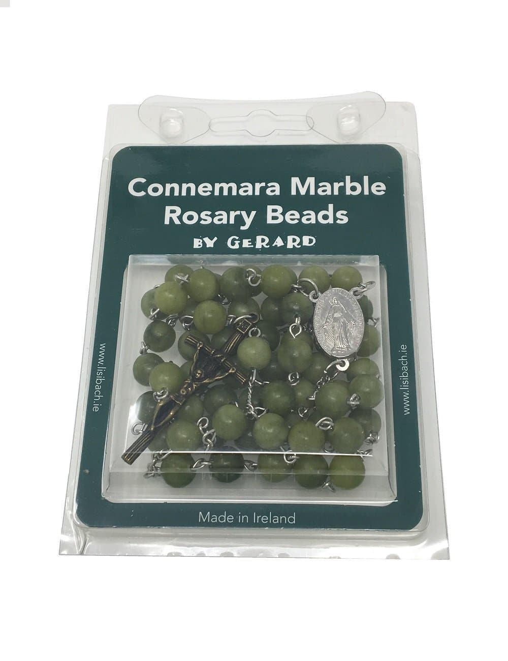 Irish Connemara Marble Rosary Prayer Beads with Christ Crucifix