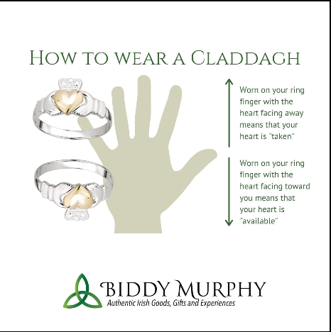 Irish Sterling Silver Heavy Claddagh Ring For Men