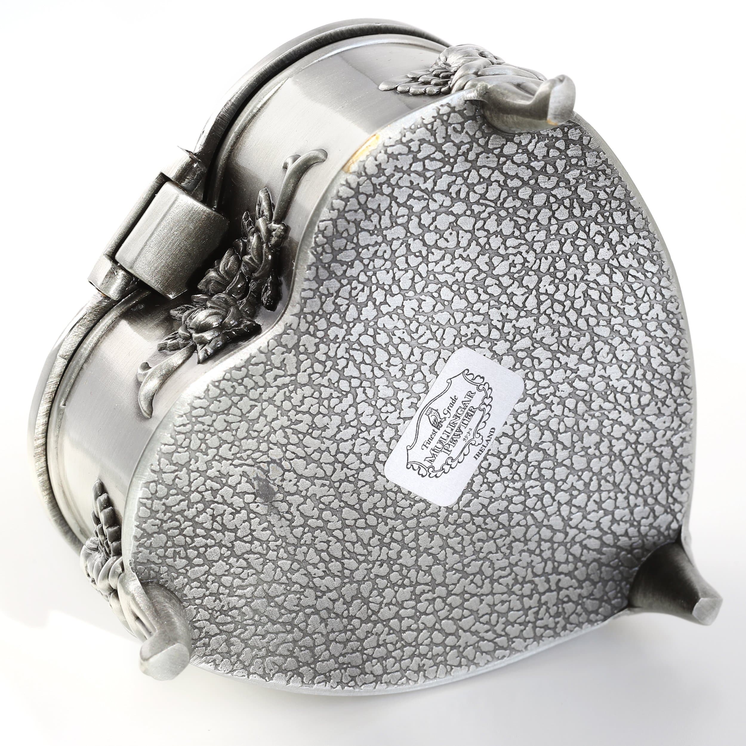 Irish Heart-Shaped Pewter Jewelry Box : Timeless Irish Blessing