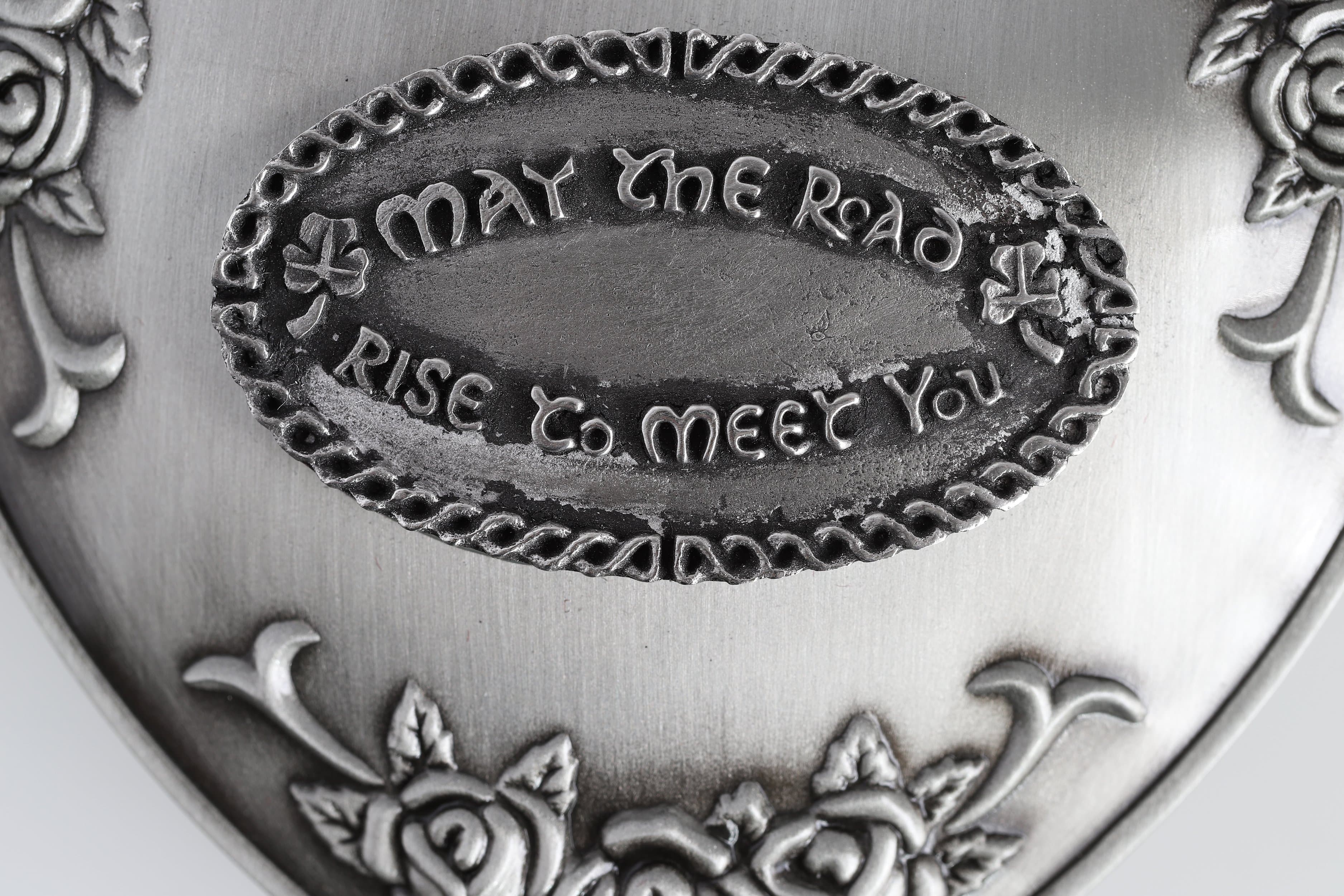Irish Heart-Shaped Pewter Jewelry Box : Timeless Irish Blessing