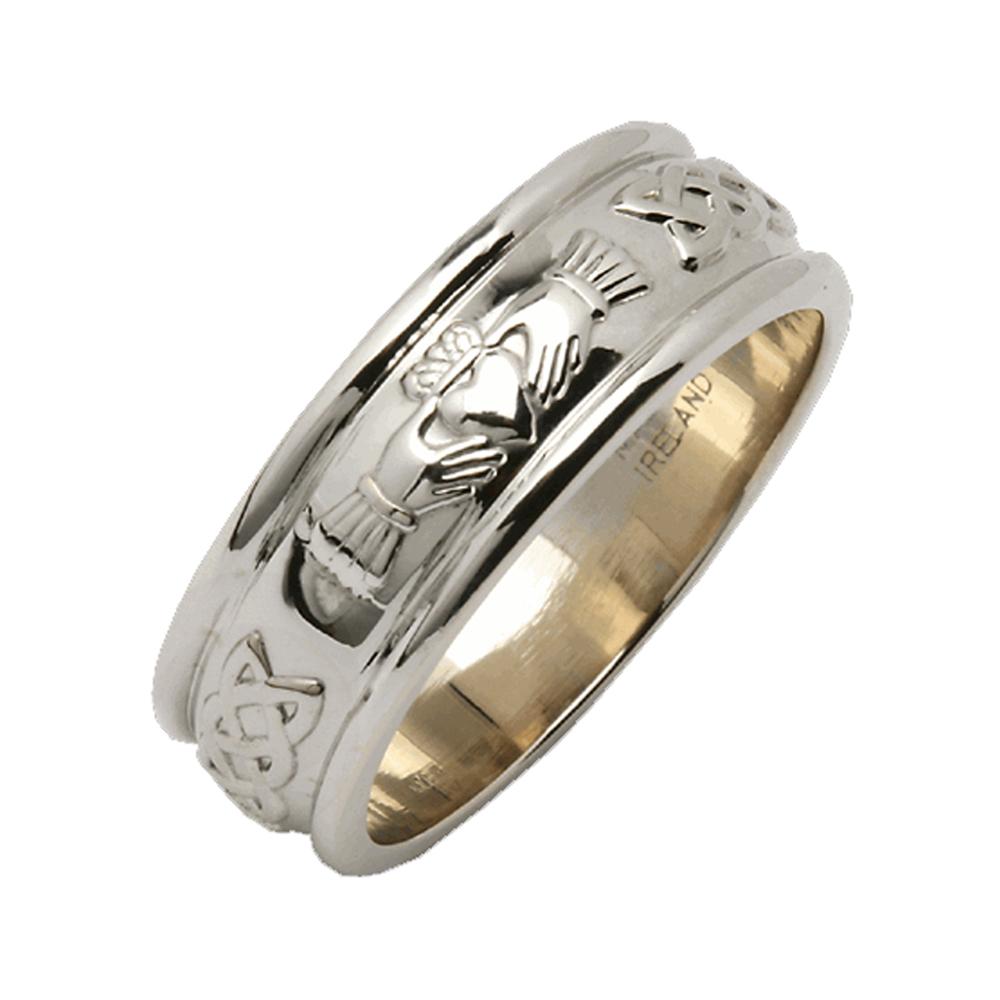 Irish Sterling Silver Men's Claddagh Wedding Ring